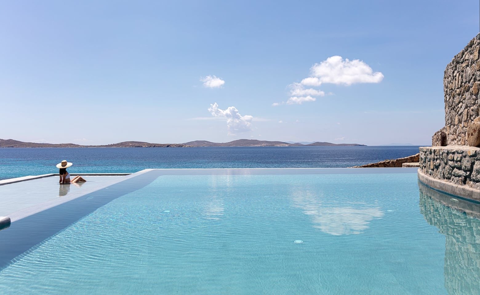 Infinity pool over the Aegean