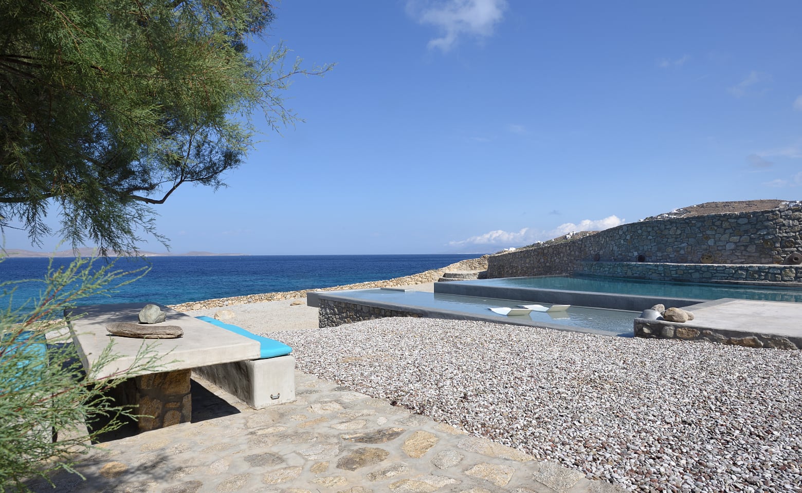 Pool terrace toward the sea